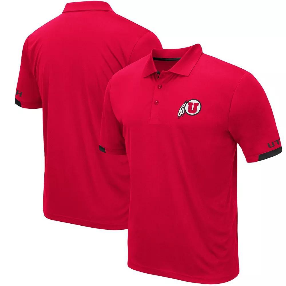 Men's Colosseum Red Wisconsin Badgers Santry Lightweight Polo,  Product Image