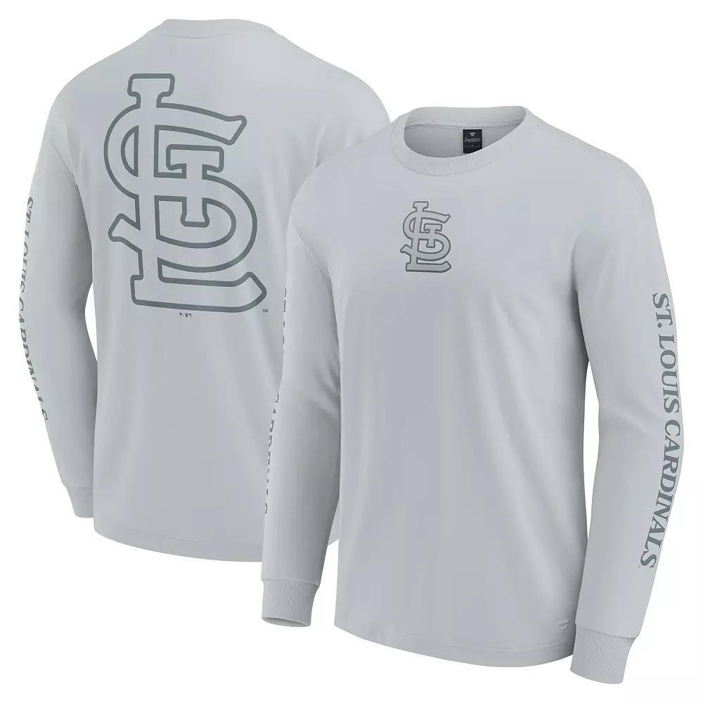 Men's Fanatics Gray St. Louis Cardinals Elements Strive Long Sleeve T-Shirt,  Product Image