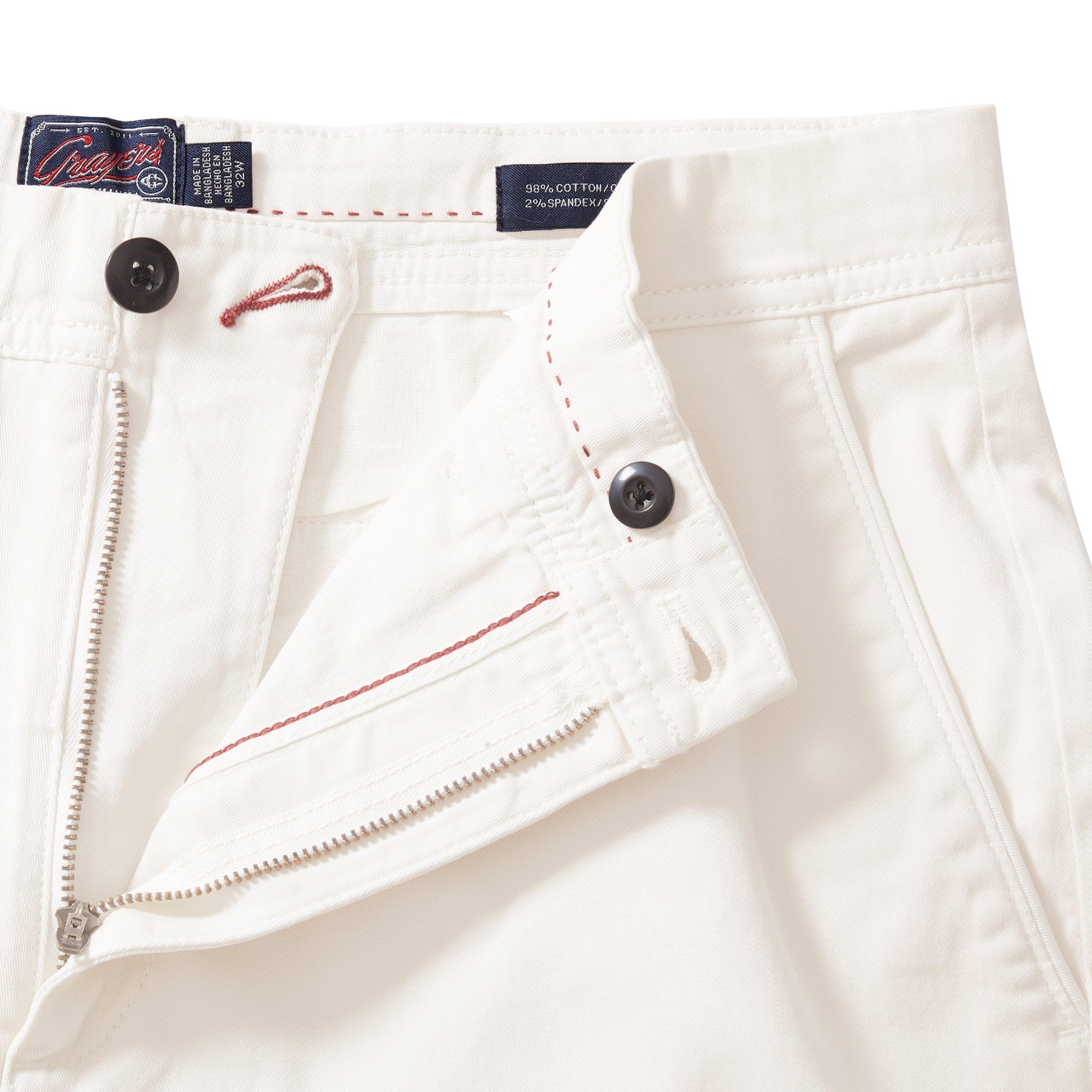 Precision Stretch Chino Shorts 8" - White Product Image