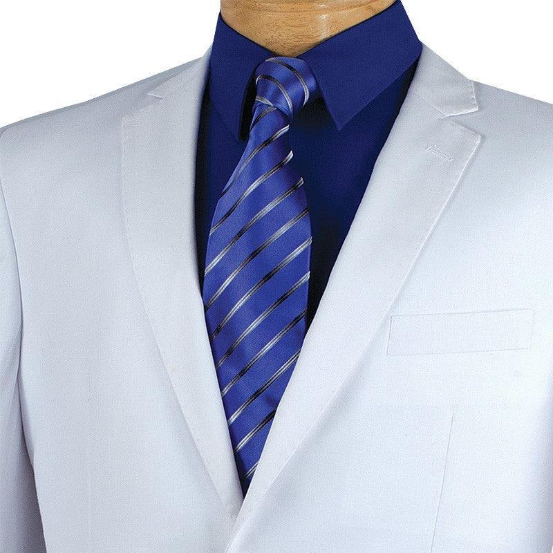 Slim Fit Men's Suit 2 Piece 2 Button in White Male Product Image