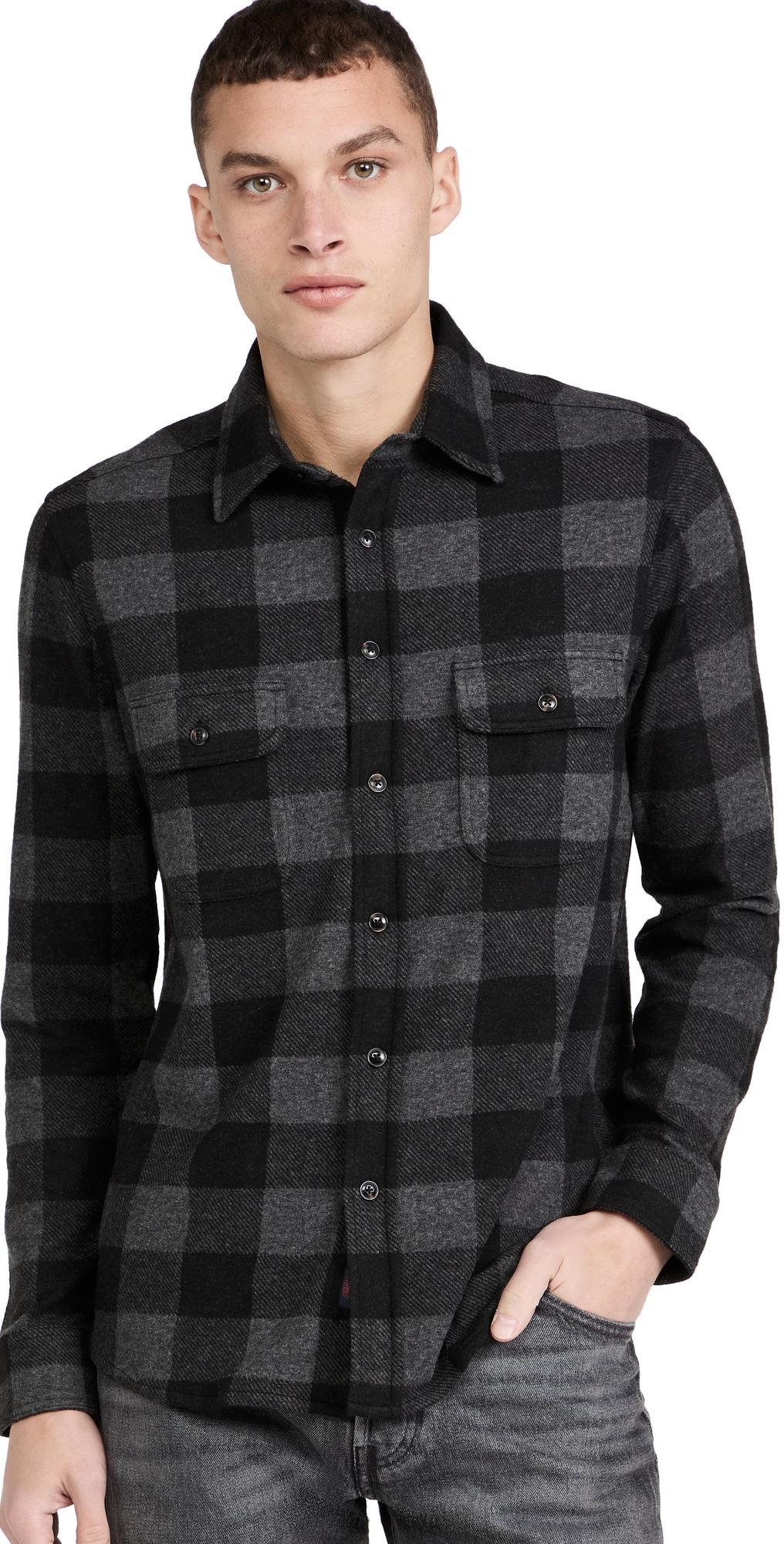 Mens Legend Checked Button-Front Shirt Product Image