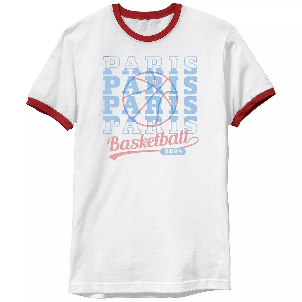 Men's Paris Basketball 2024 Ringer Graphic Tee,  Product Image