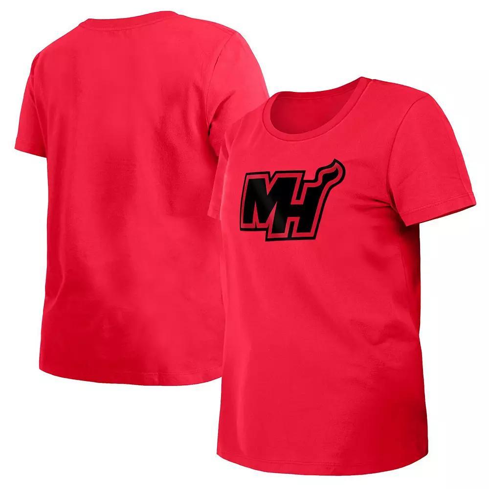 Women's New Era Red Miami Heat 2023/24 City Edition T-Shirt, Size: Medium Product Image