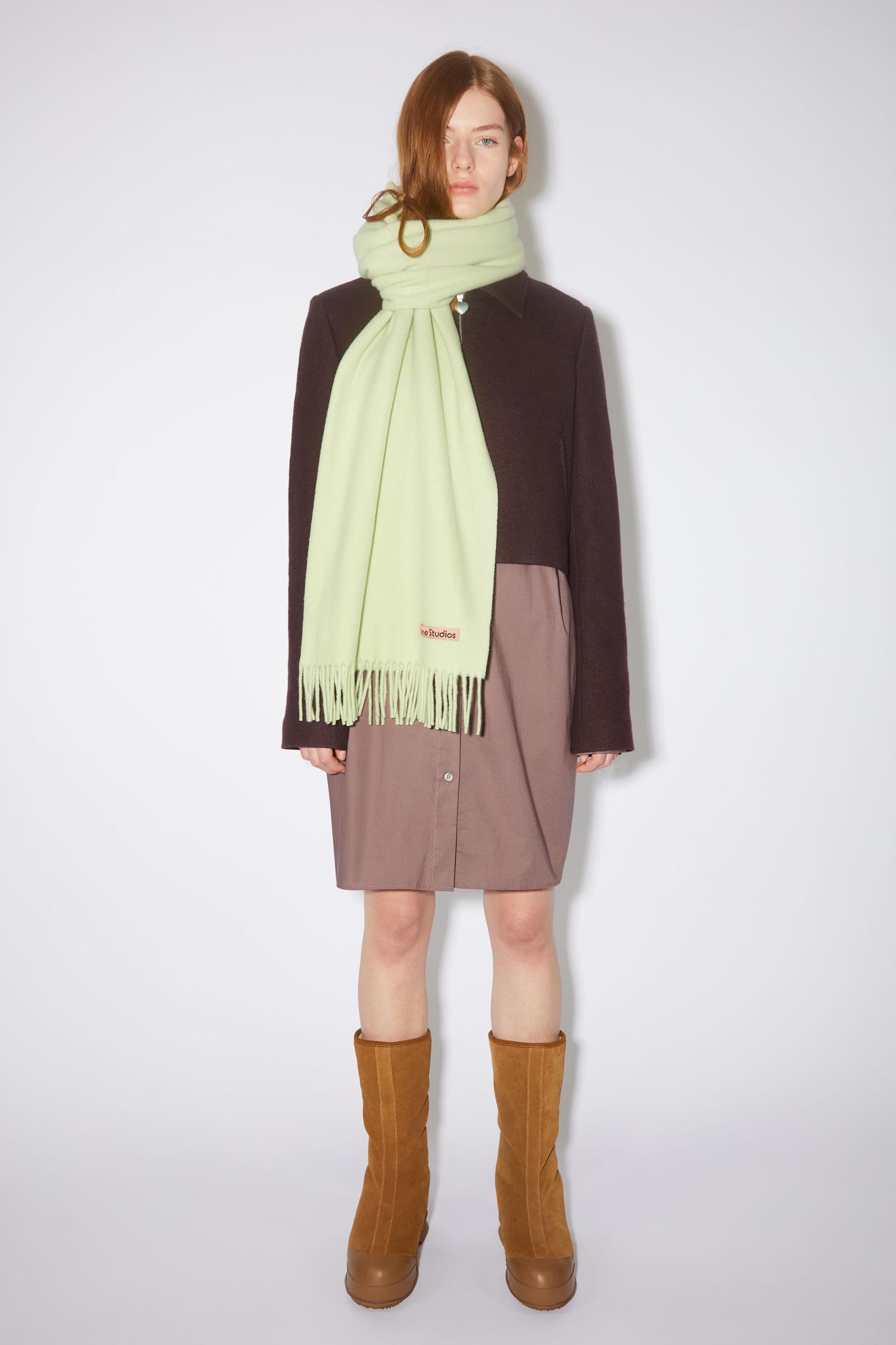 Fringe wool scarf - oversized Product Image
