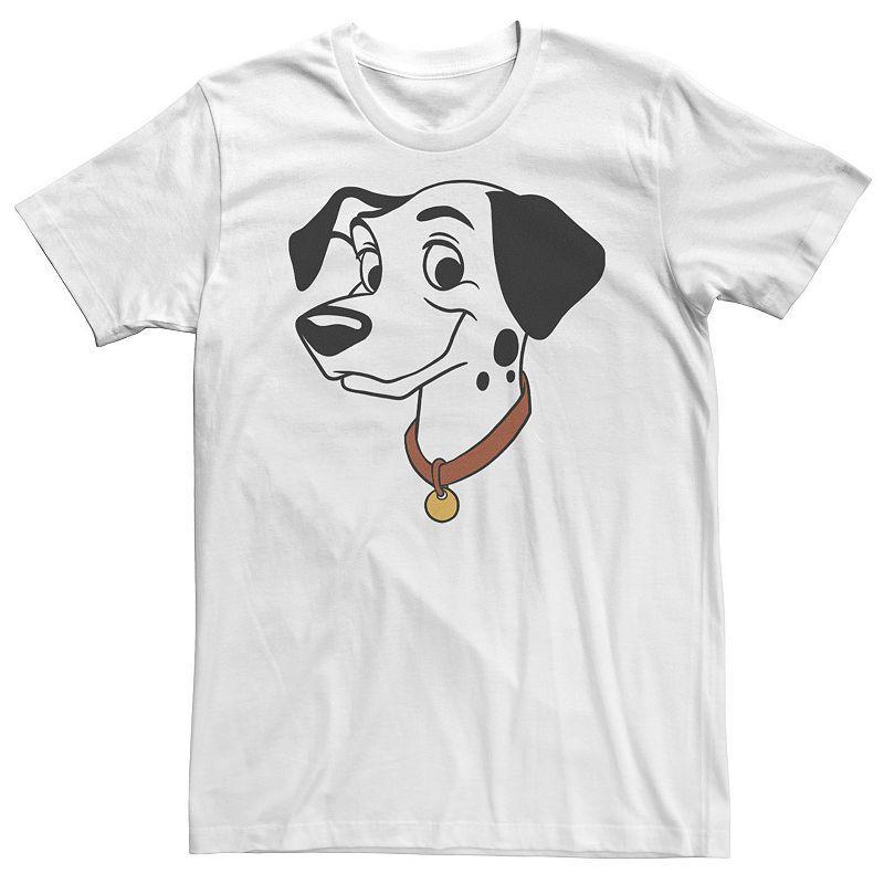 Big & Tall Disney 101 Dalmatians Pongo Big Face Tee, Men's, Size: XXL Tall, White Product Image