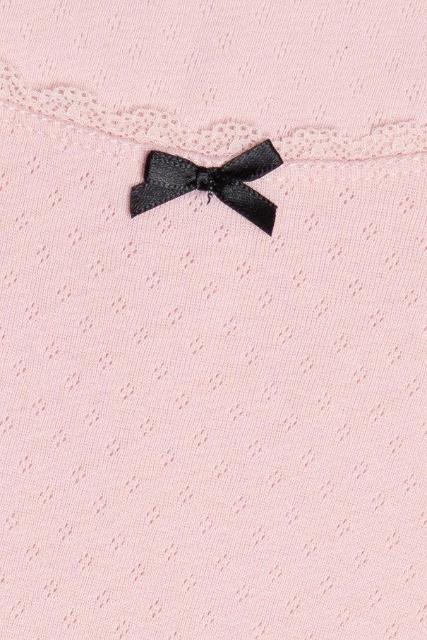 Pointelle Long Sleeve With Bow Product Image
