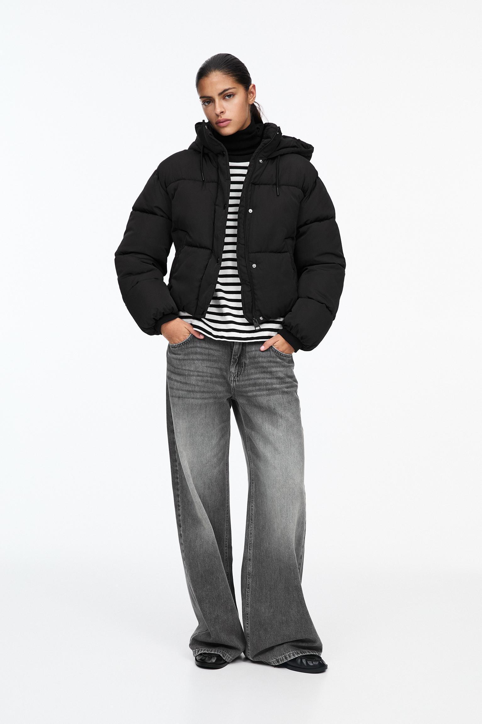 Puffer jacket with hood Product Image