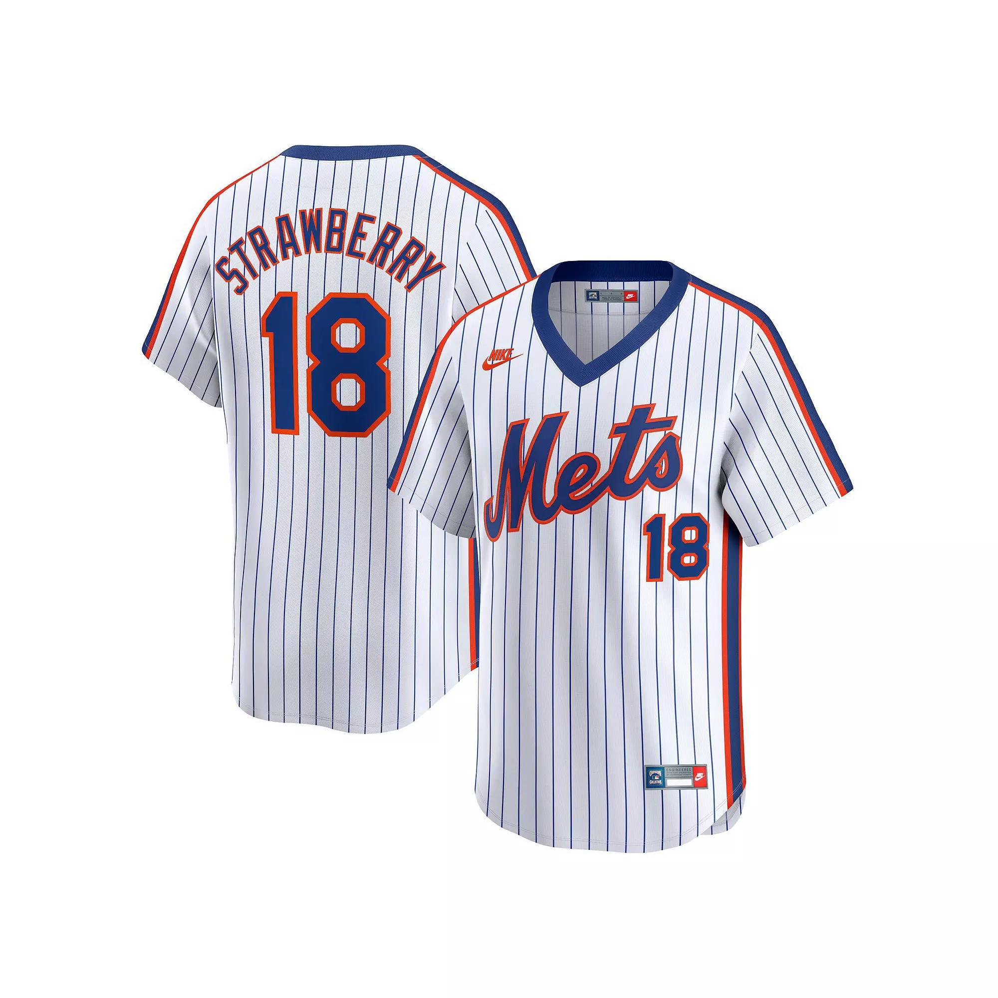 Men's Nike Darryl Strawberry Navy New York Mets Throwback Cooperstown Limited Jersey, Size: 2XL, Blue Product Image