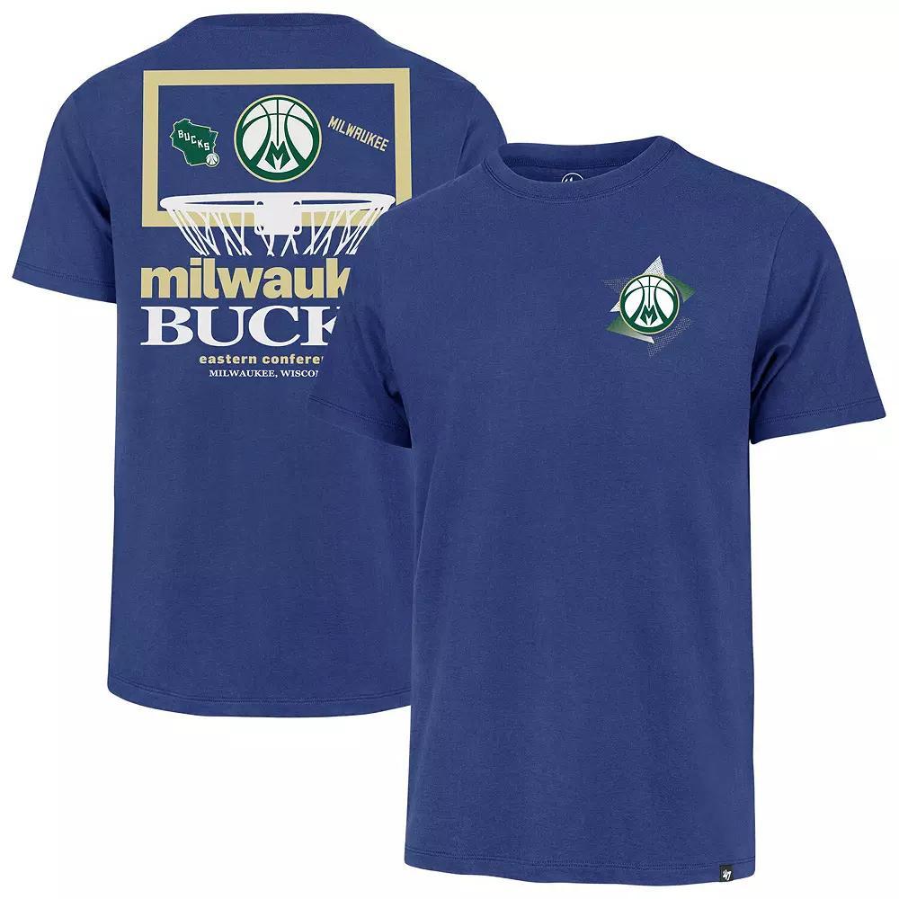Men's '47  Royal Milwaukee Bucks City Edition Backboard T-Shirt, Size: 2XL, Blue Product Image