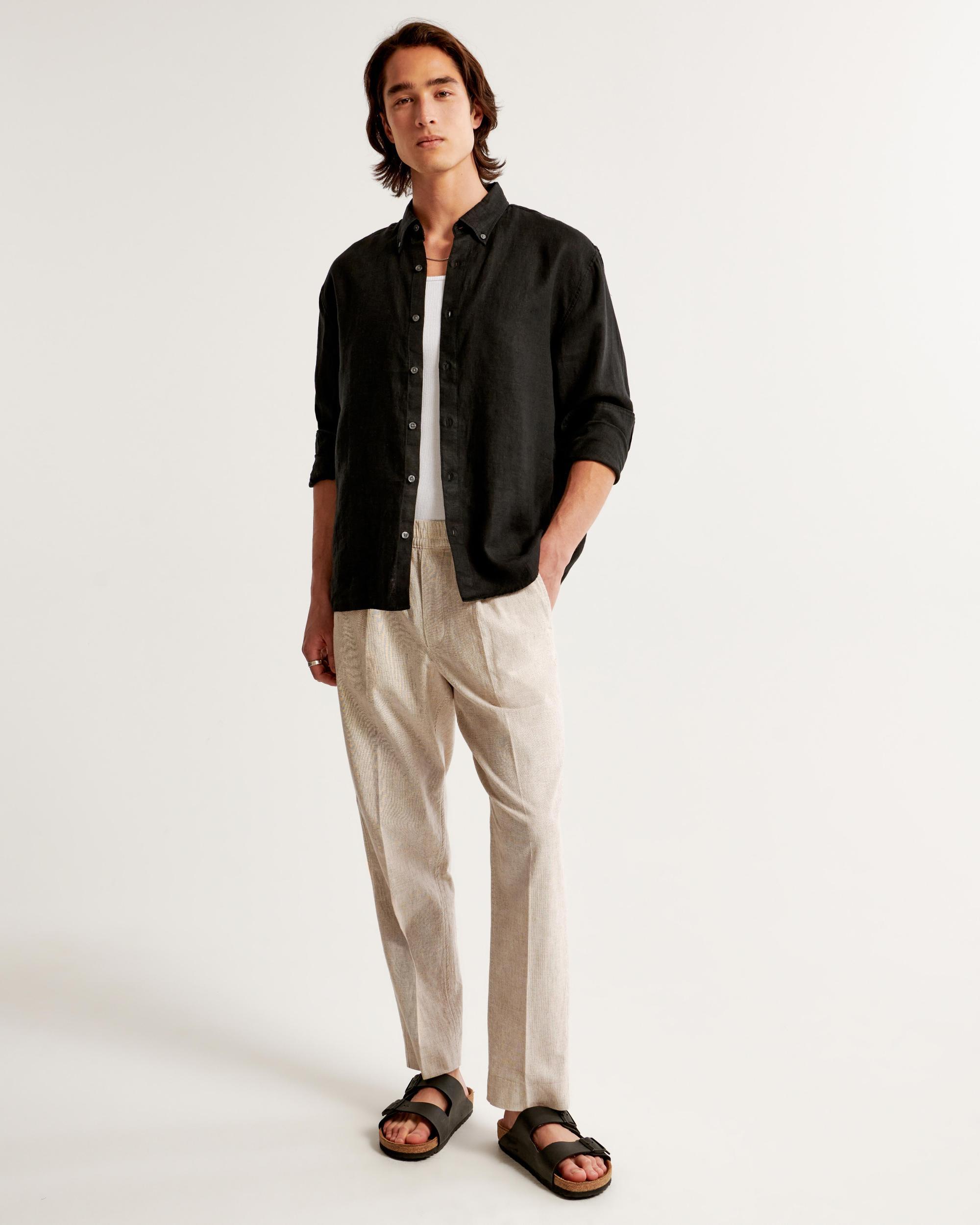 Linen Button-Up Shirt Product Image