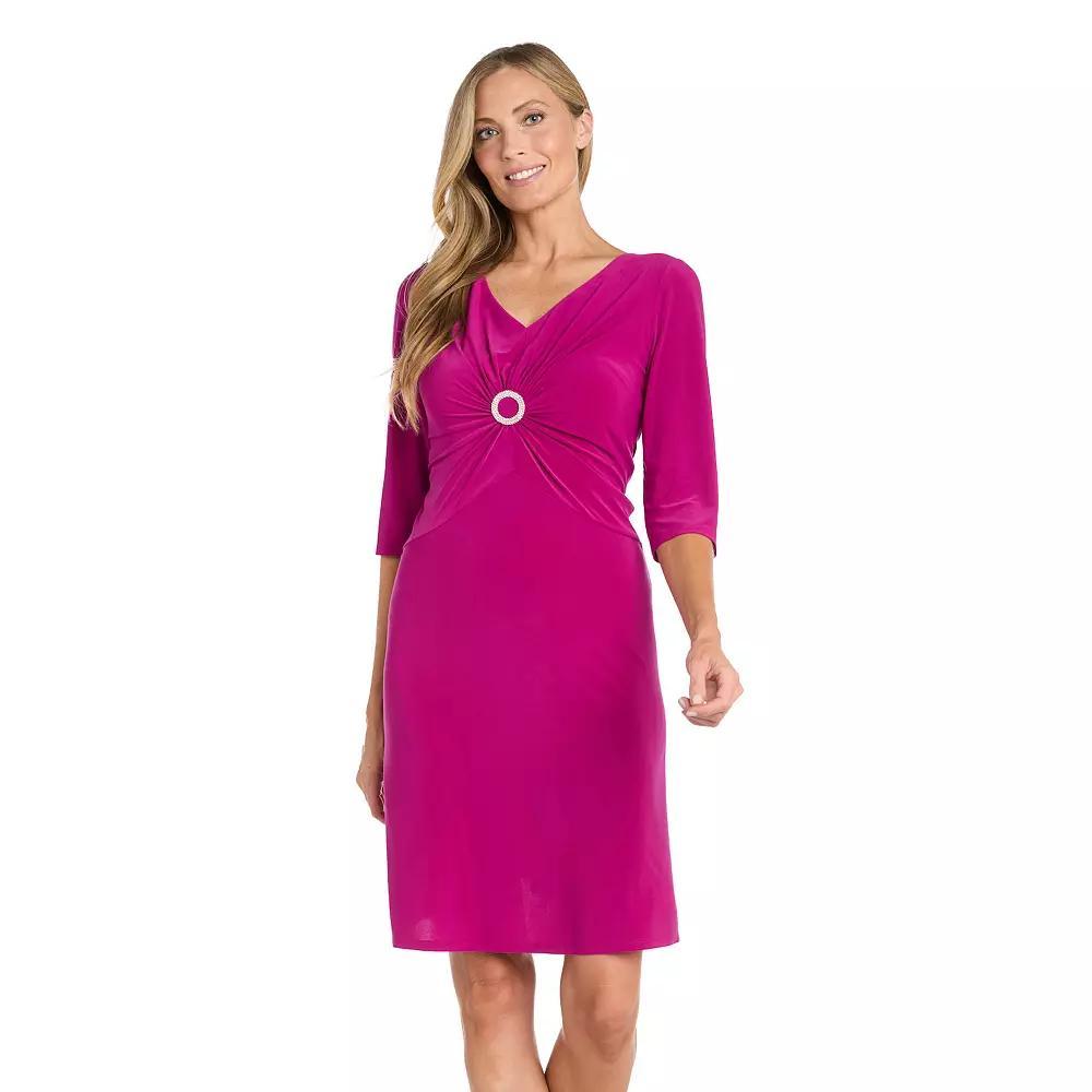 Women's R&M Richards Ruched Fit & Flare Jersey Dress,  Product Image
