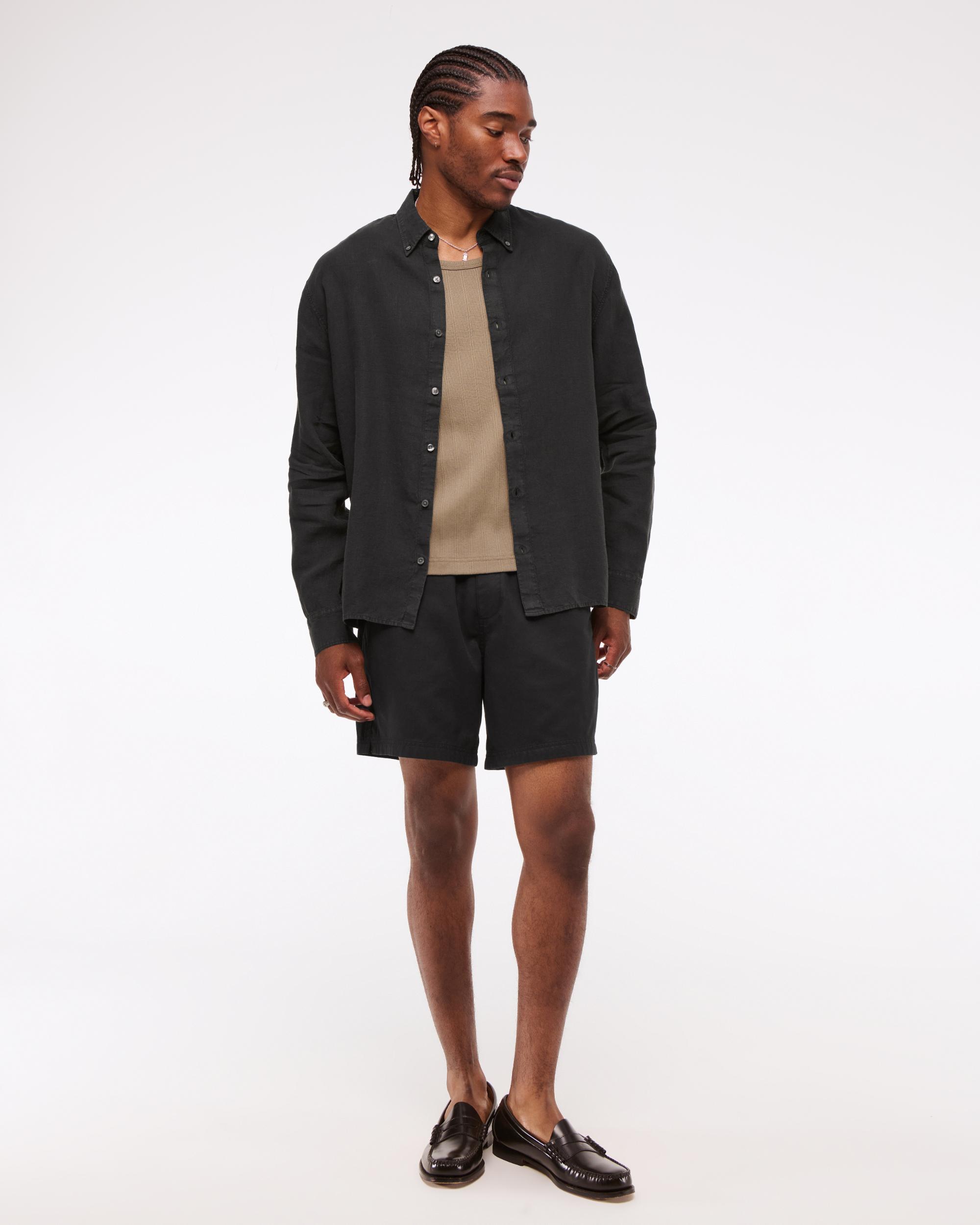 Linen Button-Up Shirt Product Image