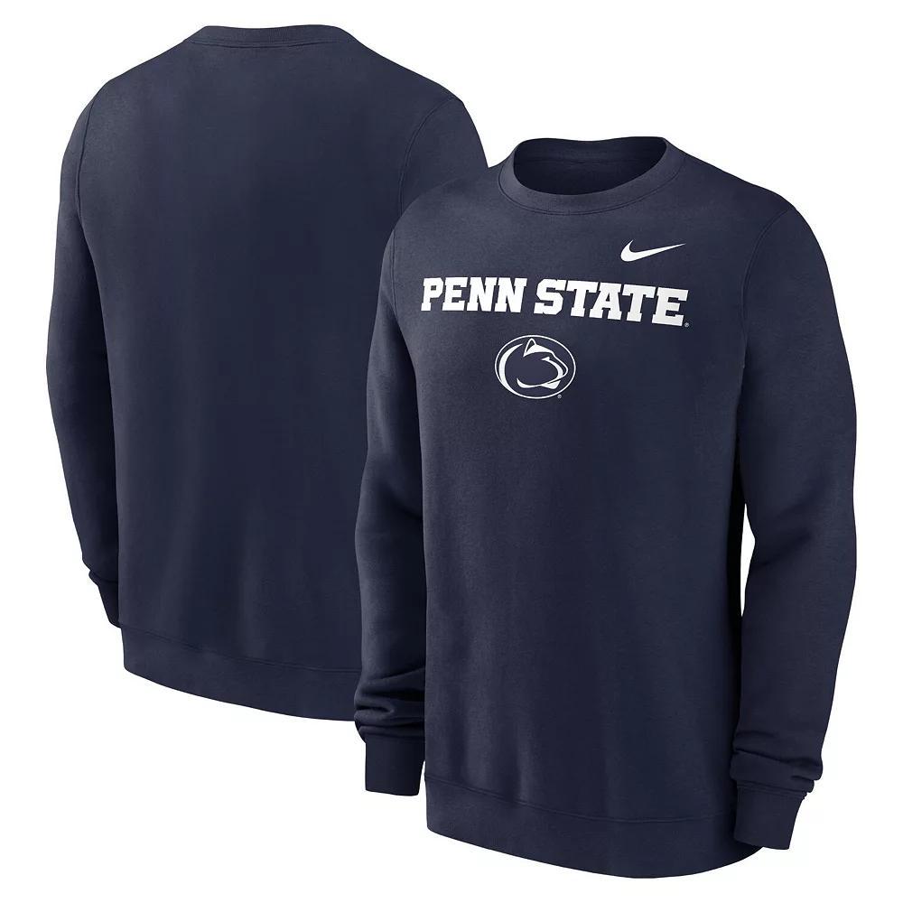 Men's Nike Navy Penn State Nittany Lions Primetime Primary Stack Pullover Sweatshirt, Size: 2XL, Blue Product Image