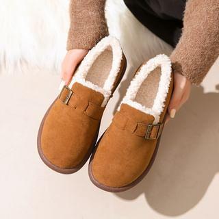 Fleece-Lined Buckled Slip-Ons Product Image