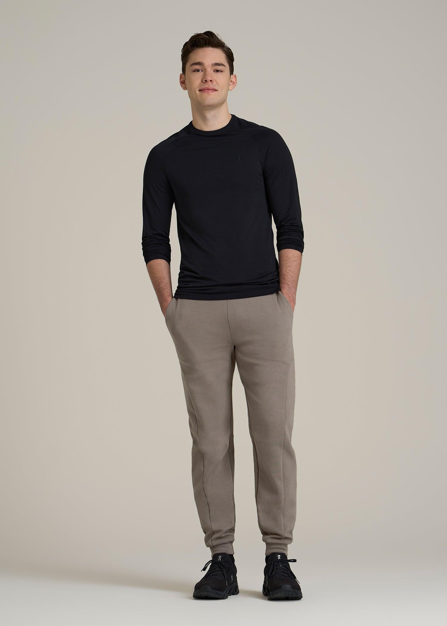 Tech Motion Fleece Joggers for Tall Men in Portobello Male Product Image