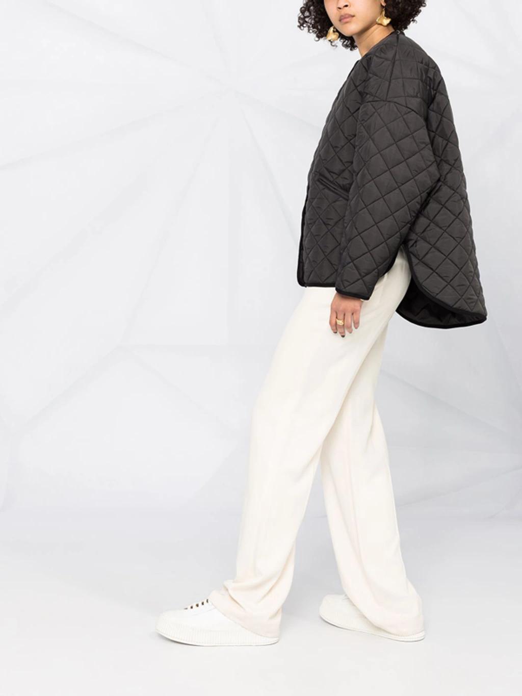 TOTÊME Quilted Recycled Shell Jacket In Black Product Image