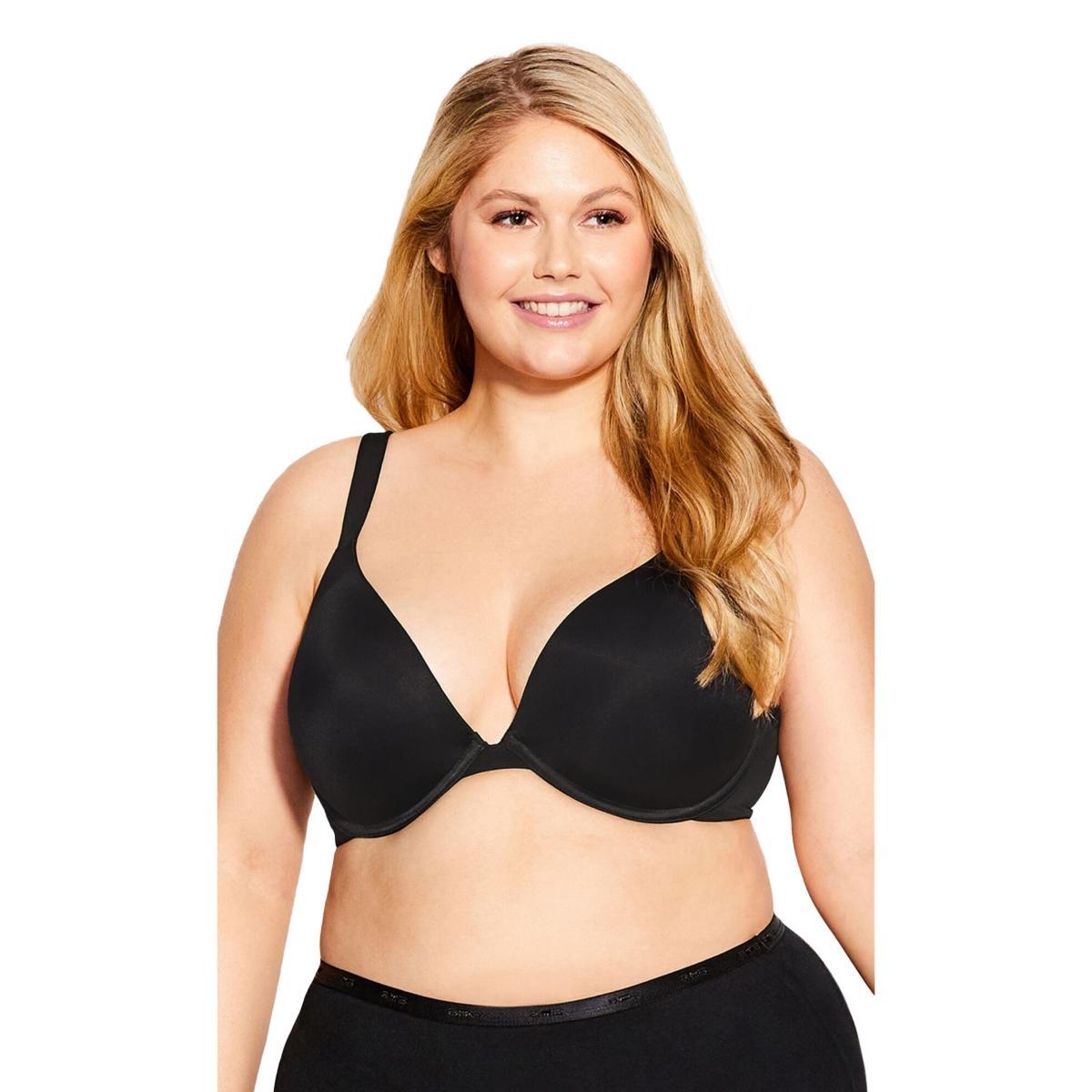 Avenue Womens Basic Plunge Wire-Free Bra Product Image