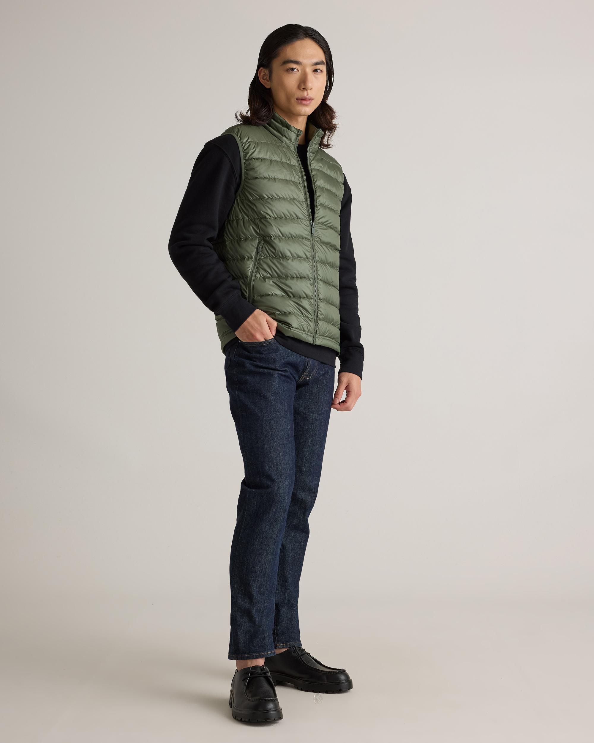Quince | Men's Lightweight Down Packable Puffer Vest Recycled Polyester Product Image