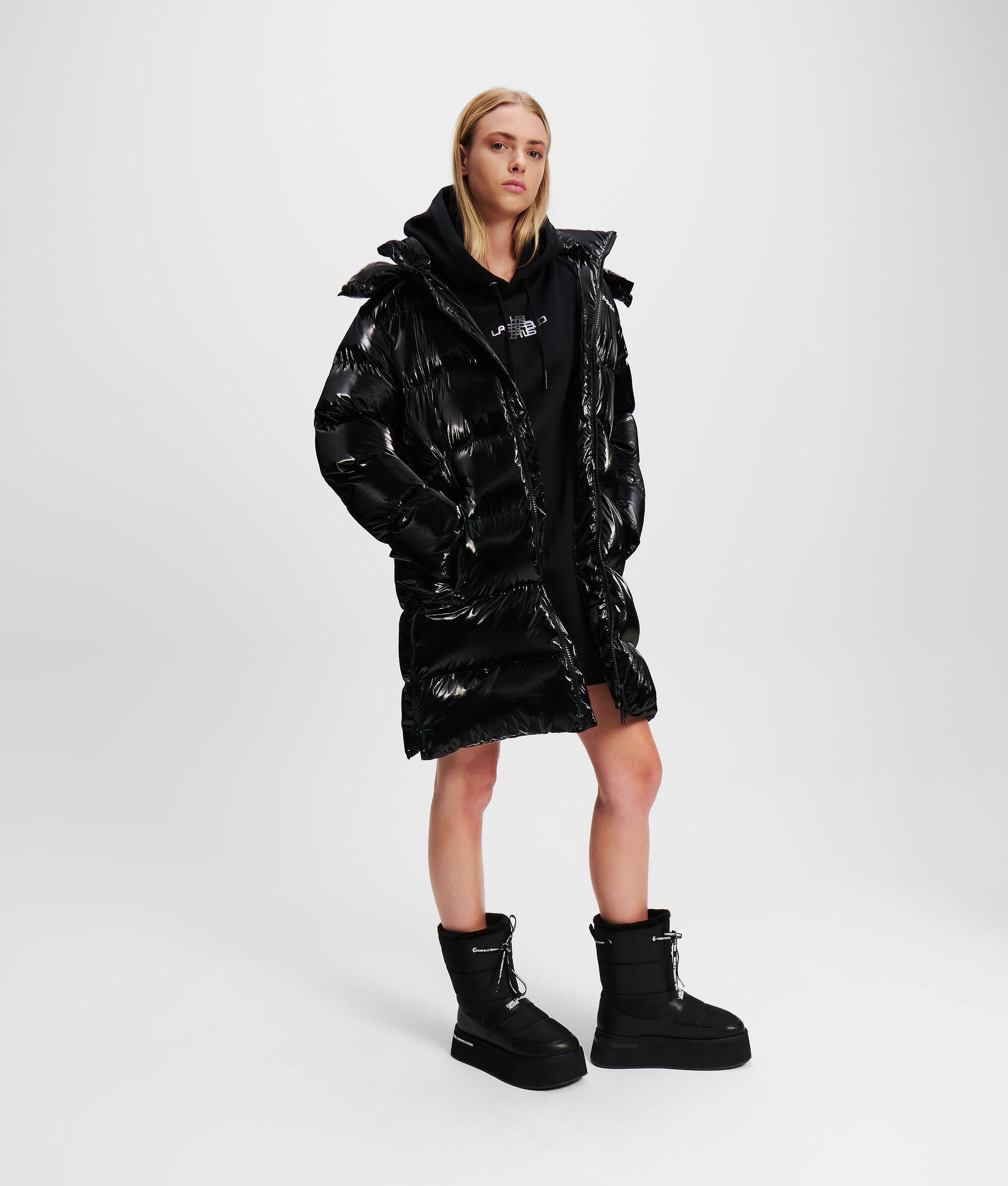 LONG BELTED PUFFER JACKET Product Image