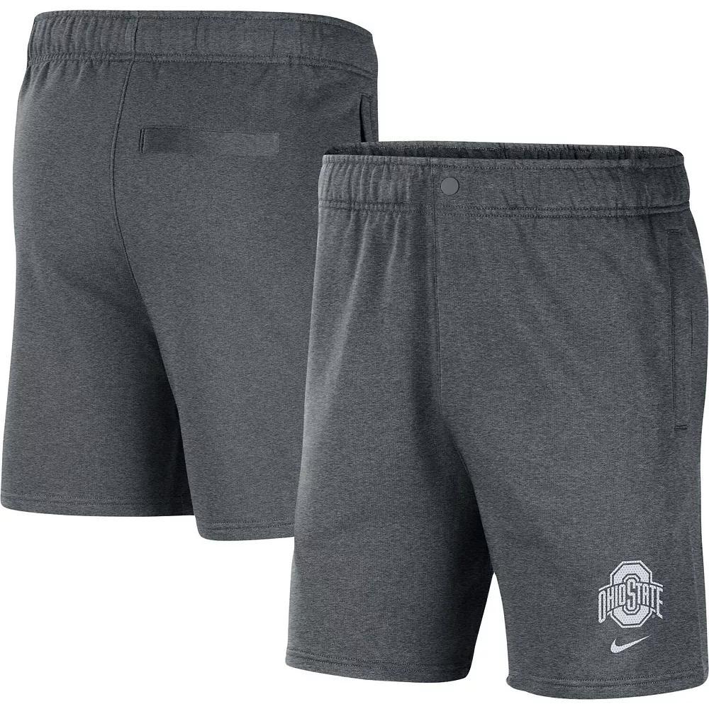 Men's Nike Gray Ohio State Buckeyes Fleece Shorts, Size: 2XL, Grey Product Image