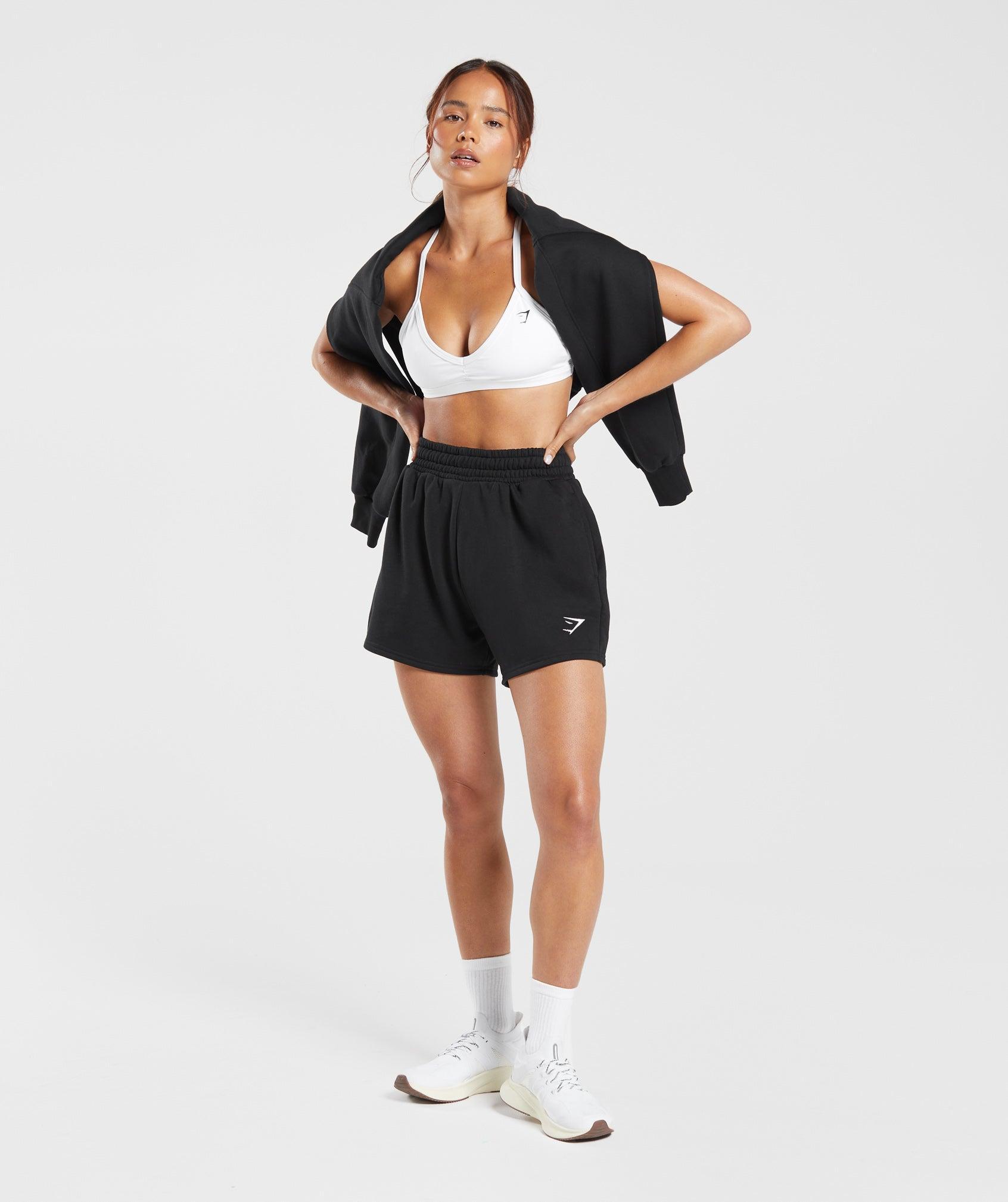 Gymshark Training Fleece Shorts - Black Female Product Image