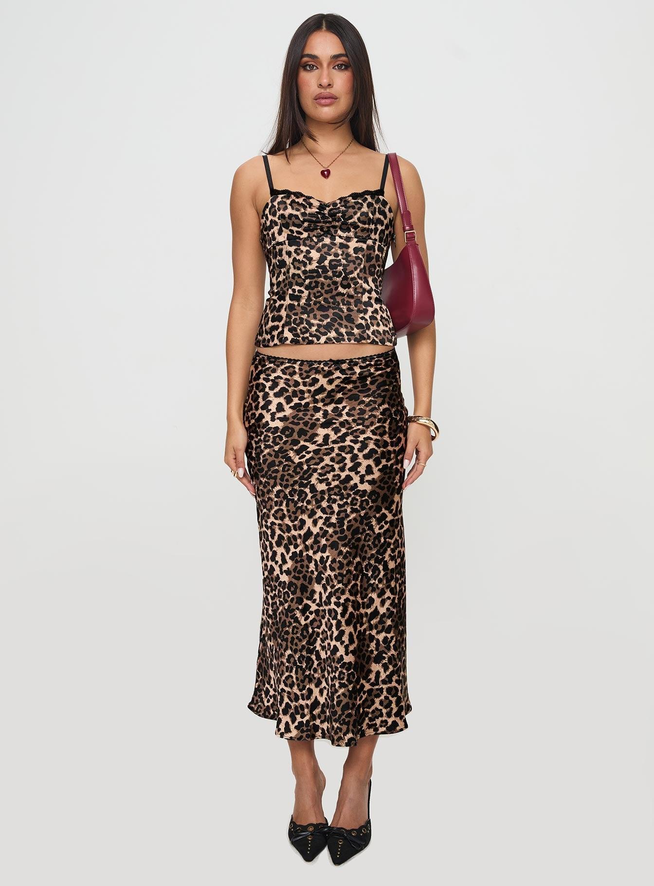Enigmatic Maxi Skirt Leopard Product Image
