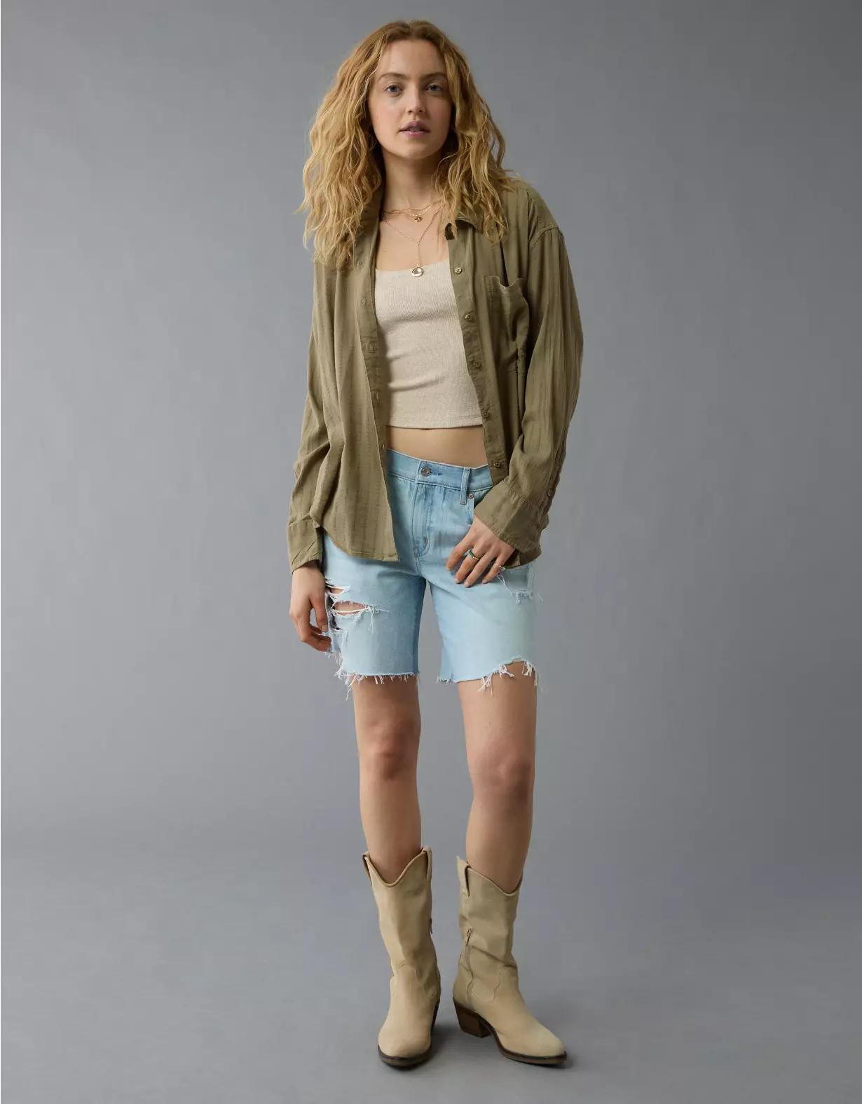 AE Perfect Button-Up Shirt Product Image