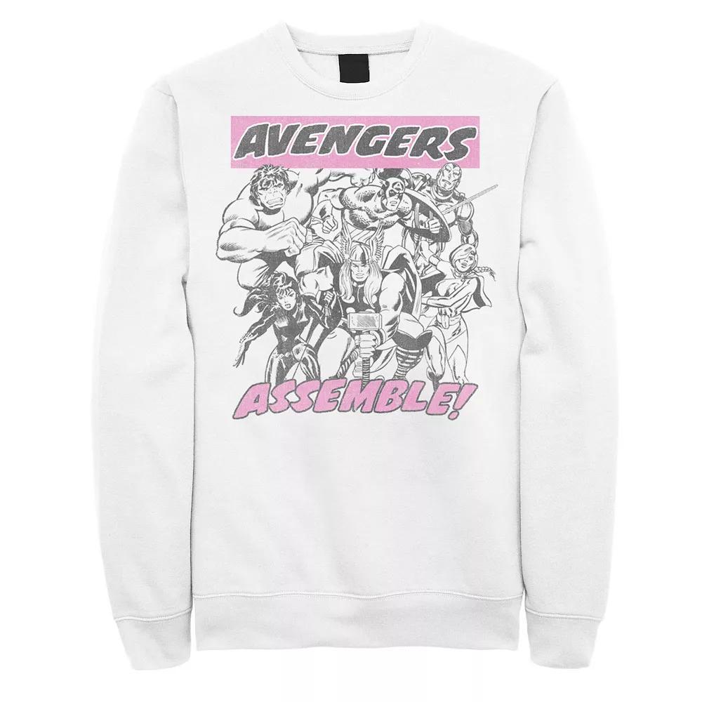 Men's Marvel Avengers Assemble Sweatshirt, Size: XXL, White Product Image