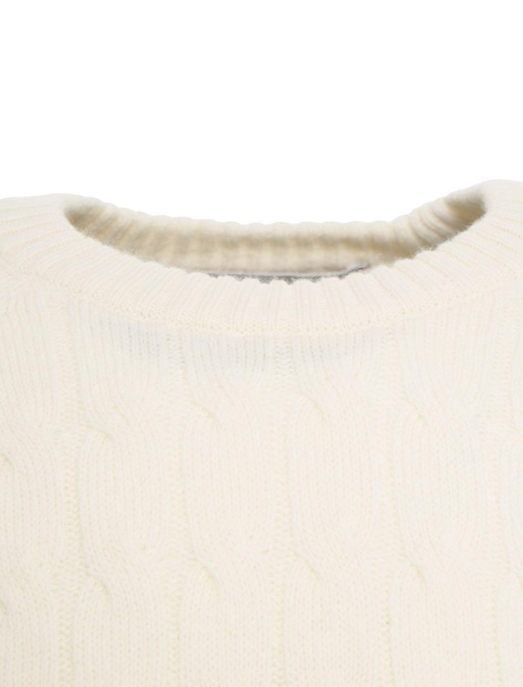 Knitted sweater with cable knit pattern Product Image