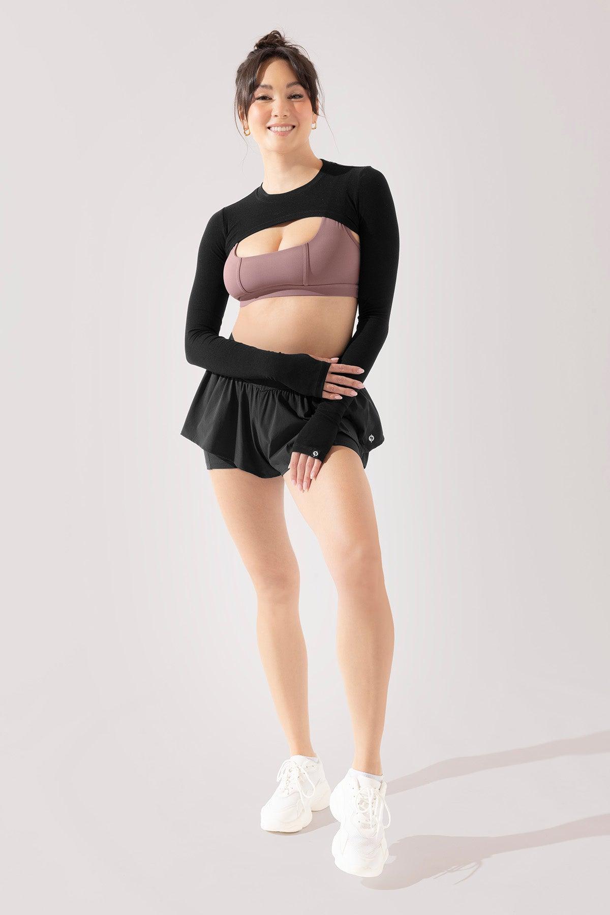 On the Run Ruffle Short - Black Product Image