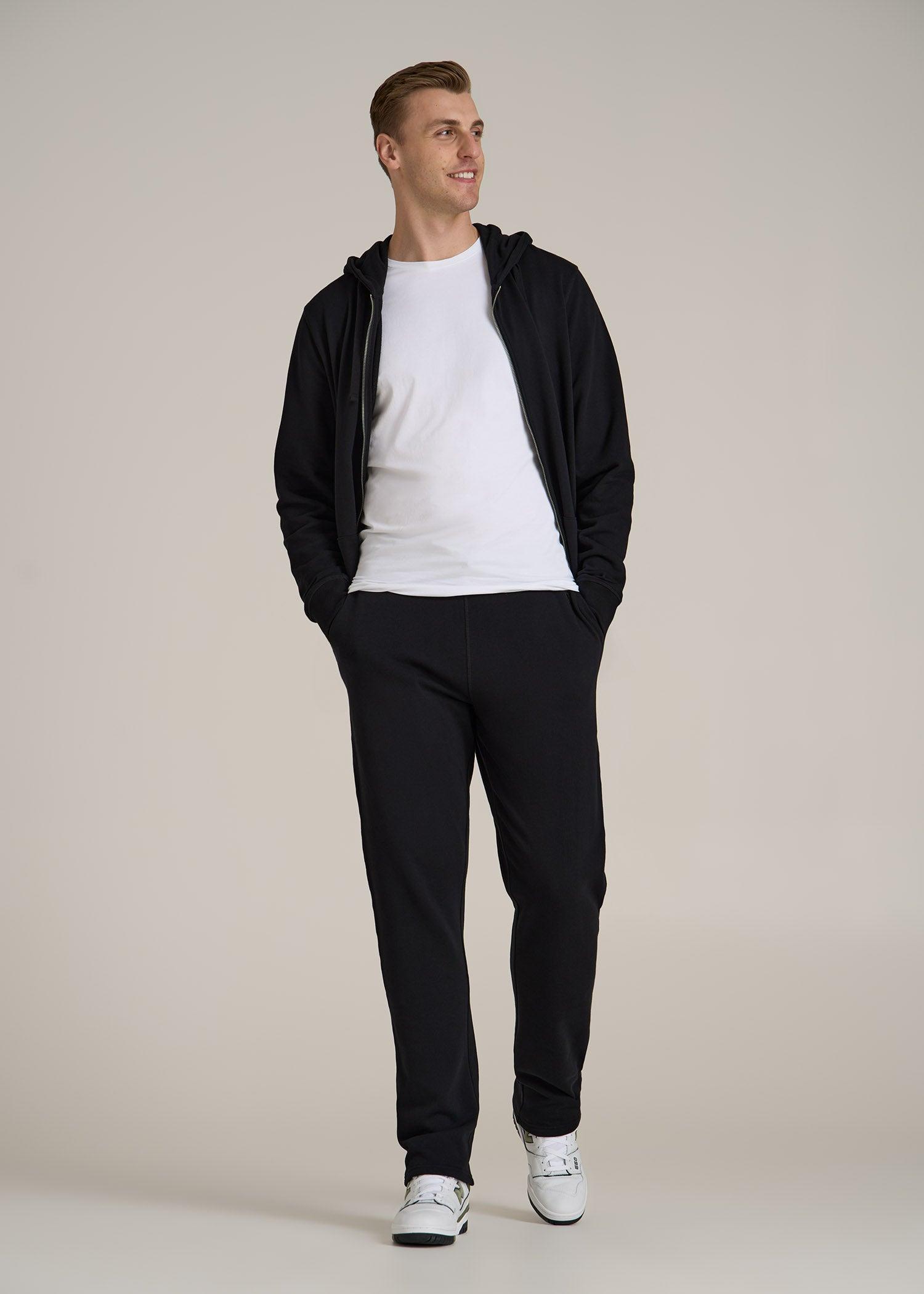 Wearever 2.0 Fleece Straight Leg Sweatpants for Tall Men in Black Product Image