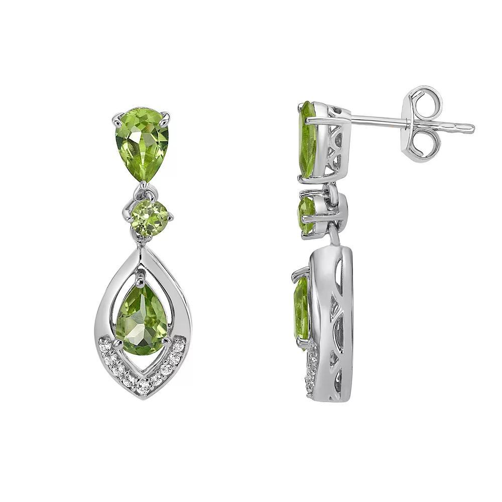 Gemminded Sterling Silver Citrine & Lab-Created White Sapphire Earrings, Women's Product Image