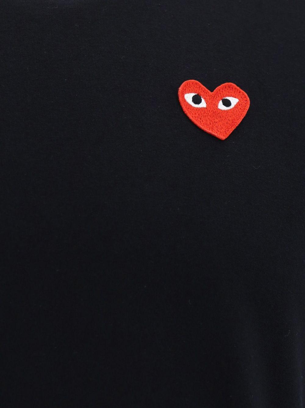 heart-patch cotton T-shirt Product Image
