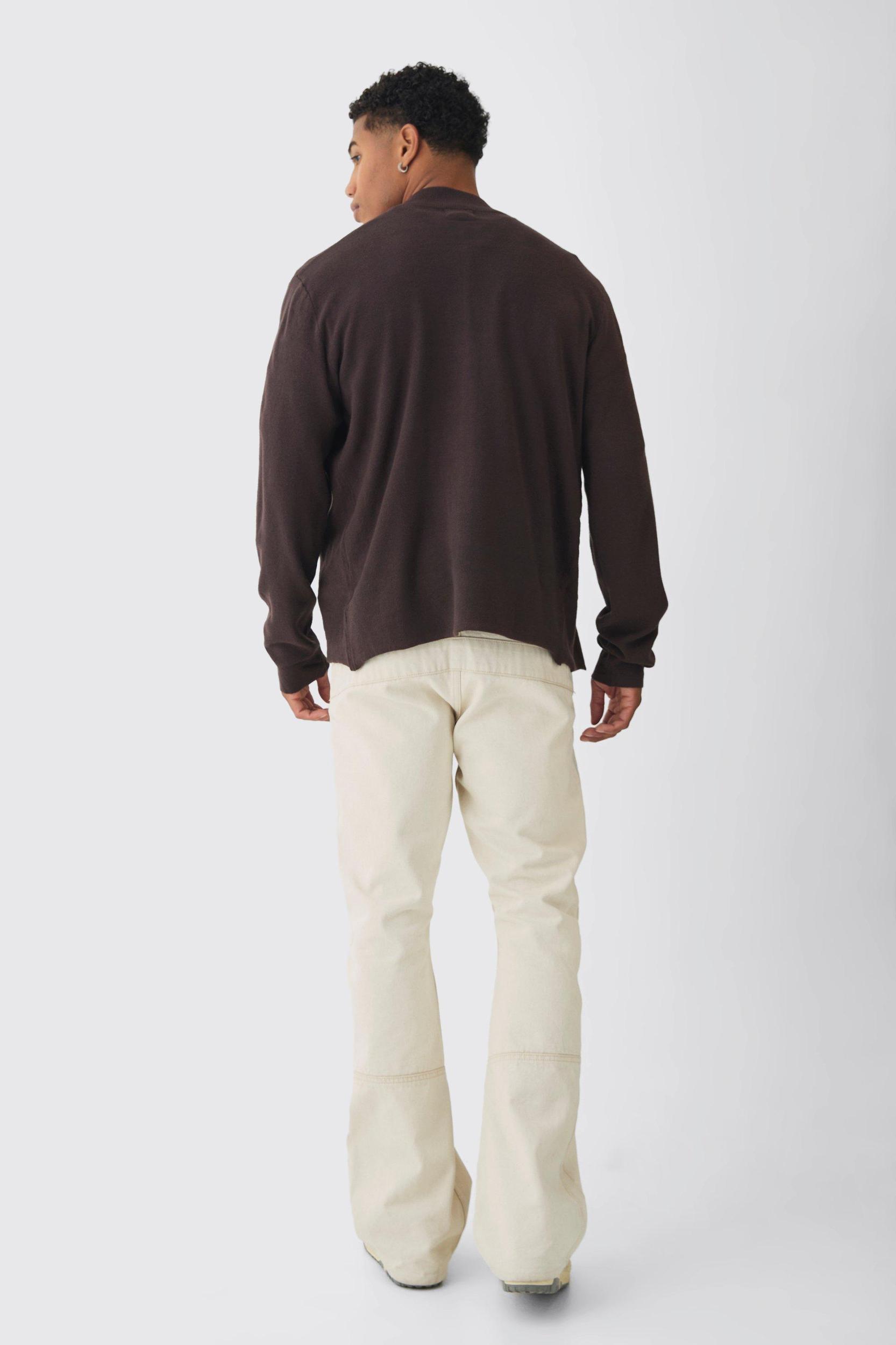 Regular Fit Knitted Bomber Jacket | boohooMAN USA Product Image