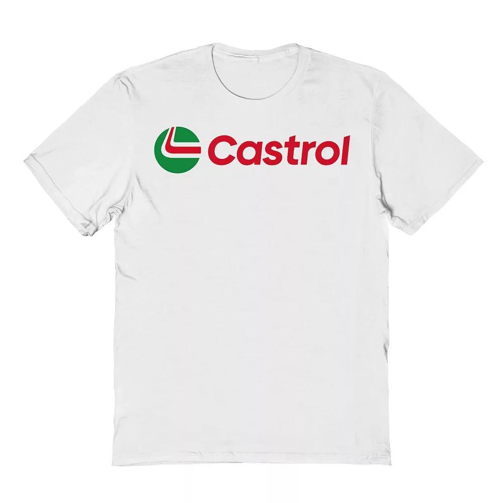 Men's Castrol Lock Up Graphic Tee, Size: Small, White Product Image