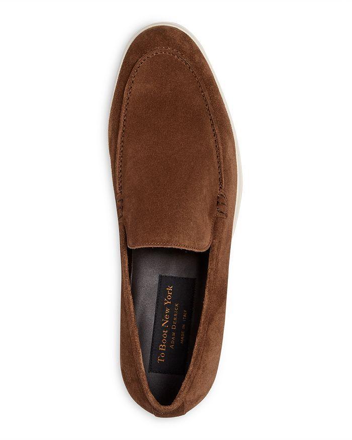 TO BOOT NEW YORK Men's Cassidy Moc Toe Loafers In Mid Brown Suede Product Image