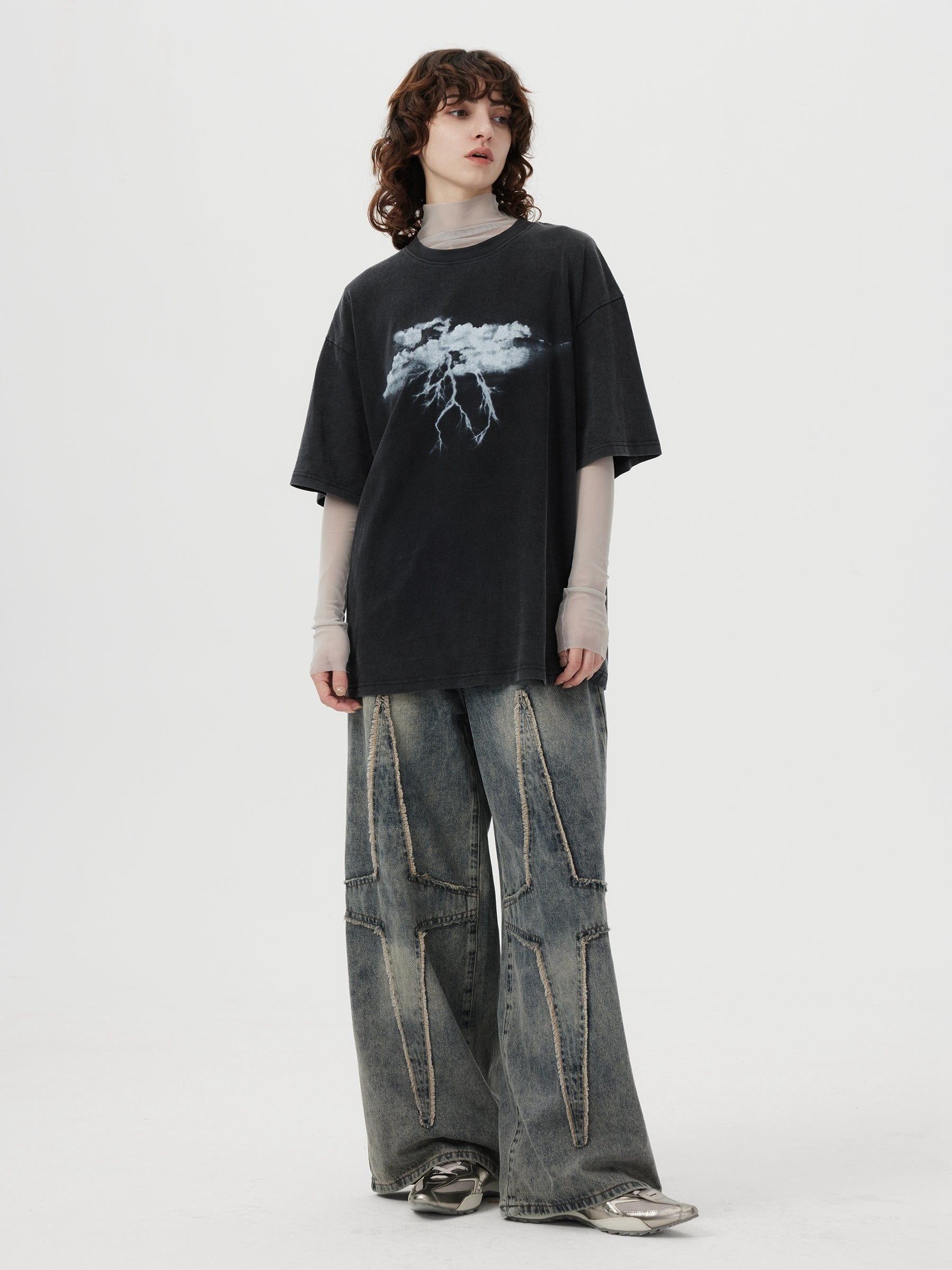 Aelfric Eden Lightning Print Washed Tee Product Image