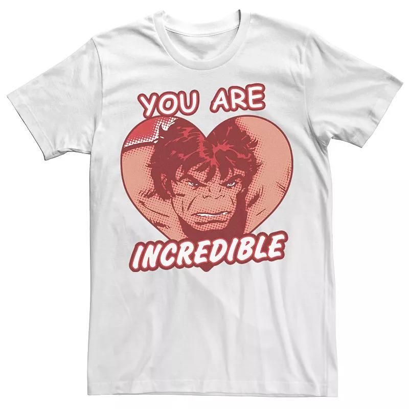 Men's Marvel Incredible Heart Comic Tee, Size: Small, White Product Image