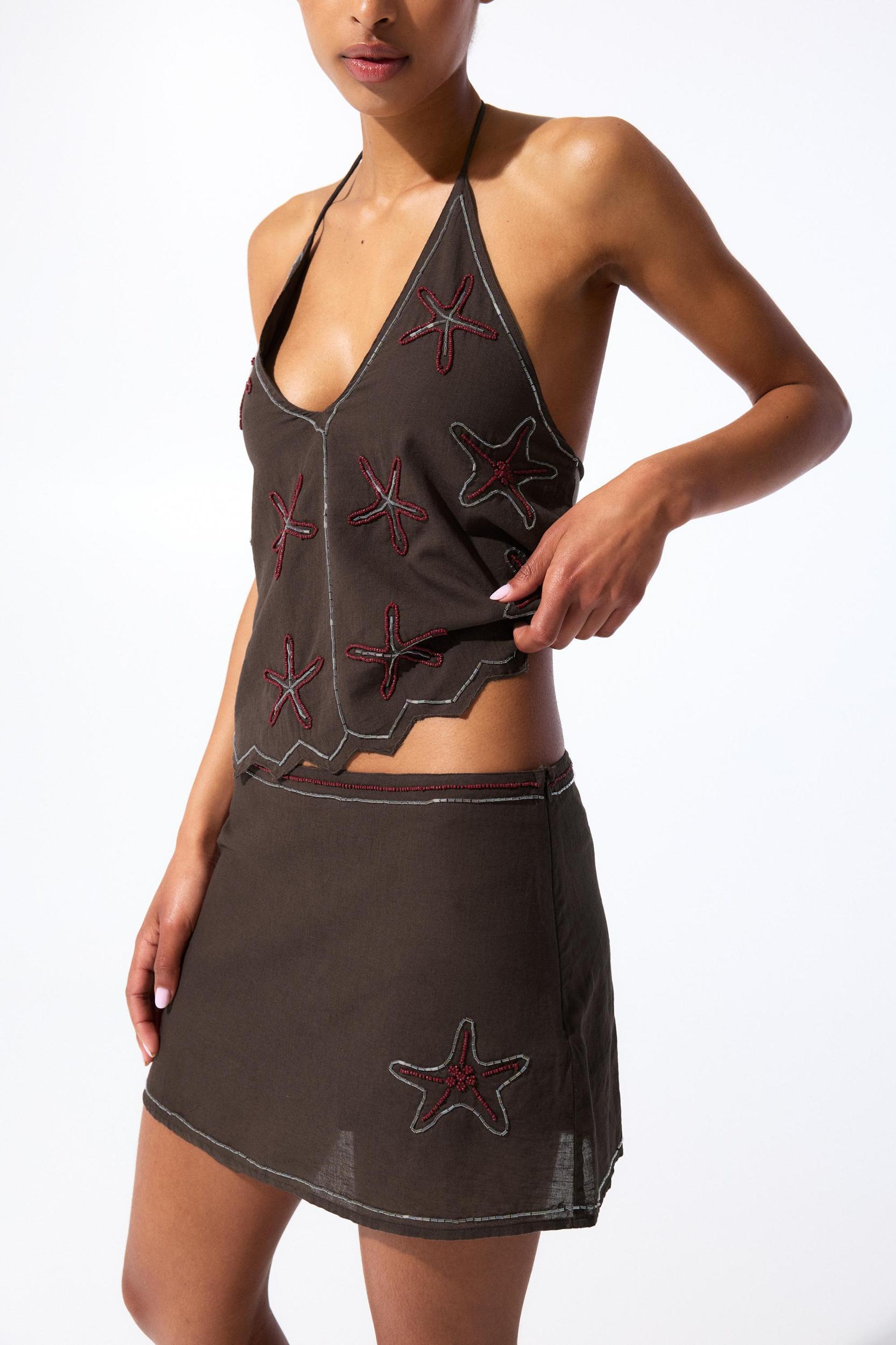 Beaded mini skirt Product Image