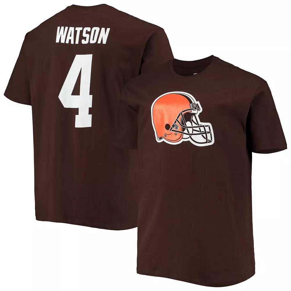 Men's Fanatics Branded Deshaun Watson Brown Cleveland Browns Big & Tall Player Name & Number T-Shirt, Size: 6XB Product Image