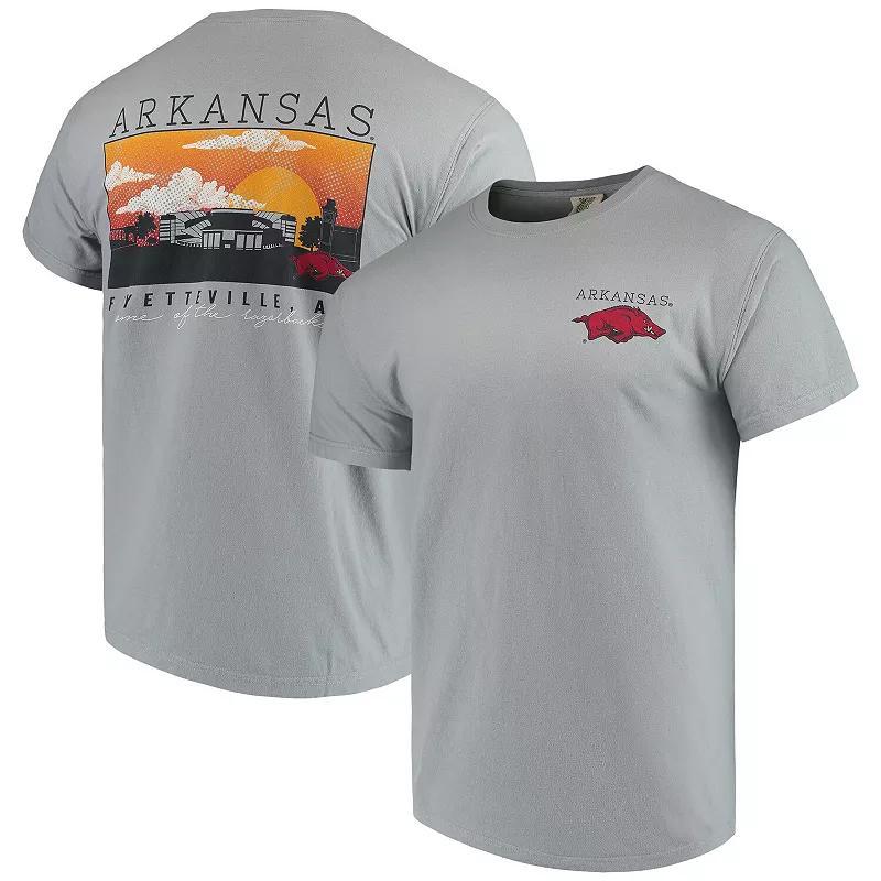 Mens Gray Arkansas Razorbacks Comfort Colors Campus Scenery T-Shirt Product Image