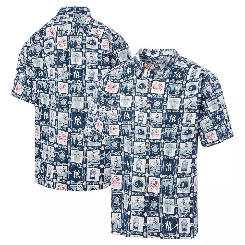 Men's Reyn Spooner Navy New York Yankees Champions Scenic Button-Up Shirt,  Product Image