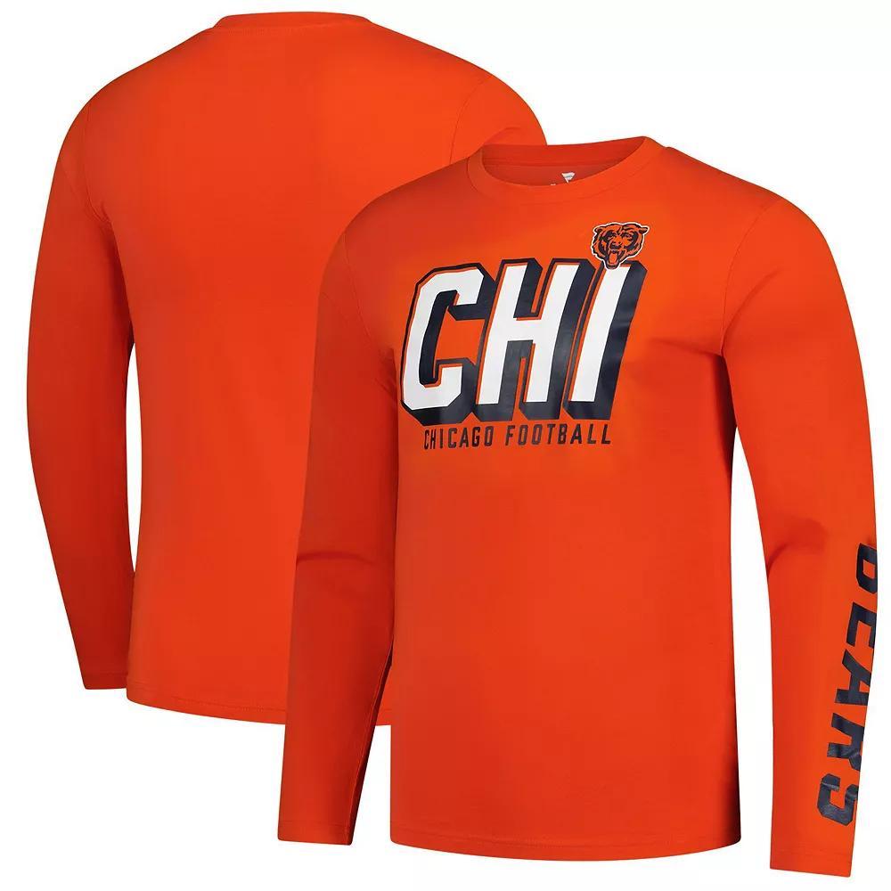 Men's Fanatics Orange Chicago Bears Long Sleeve T-Shirt,  Product Image