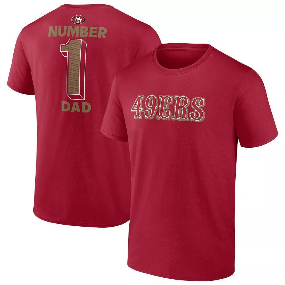 Men's Fanatics Scarlet San Francisco 49ers Big & Tall Number One Dad T-Shirt,  Product Image