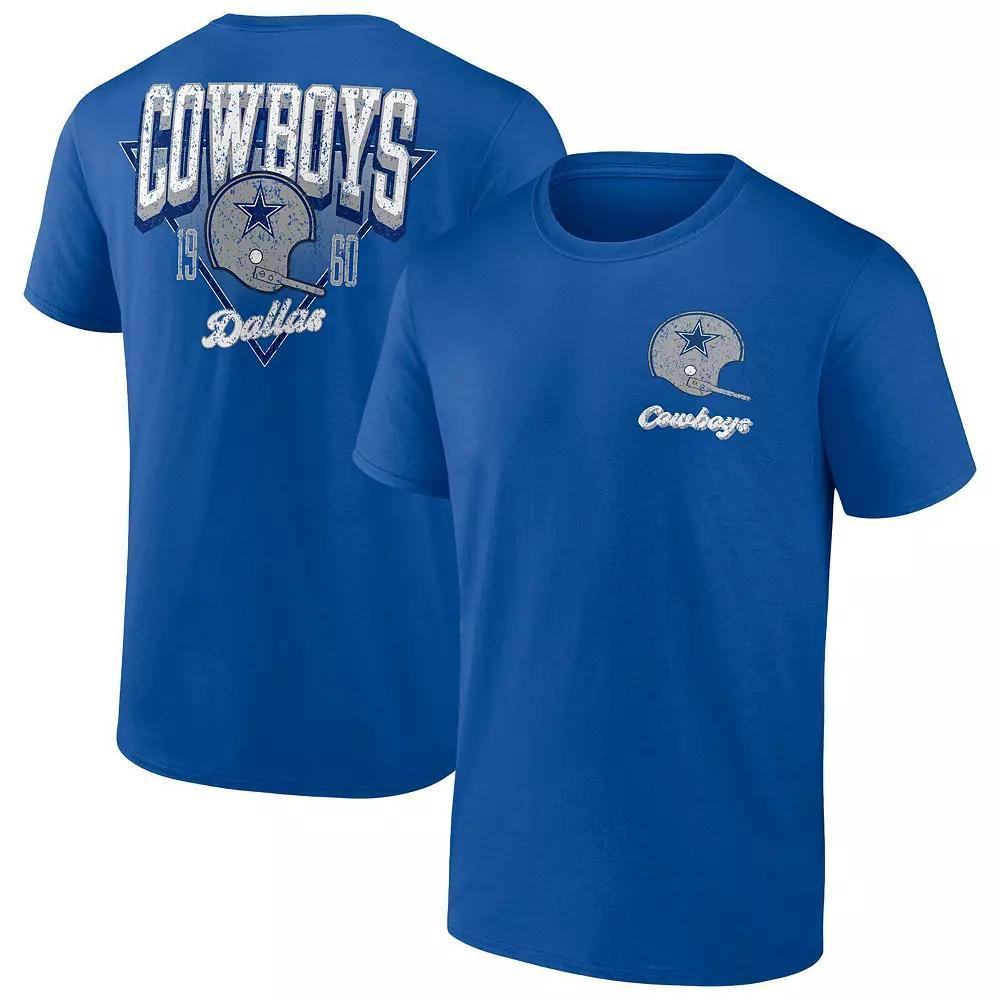 Mens Fanatics Royal Dallas Cowboys Big & Tall Throwback Logo T-Shirt Product Image