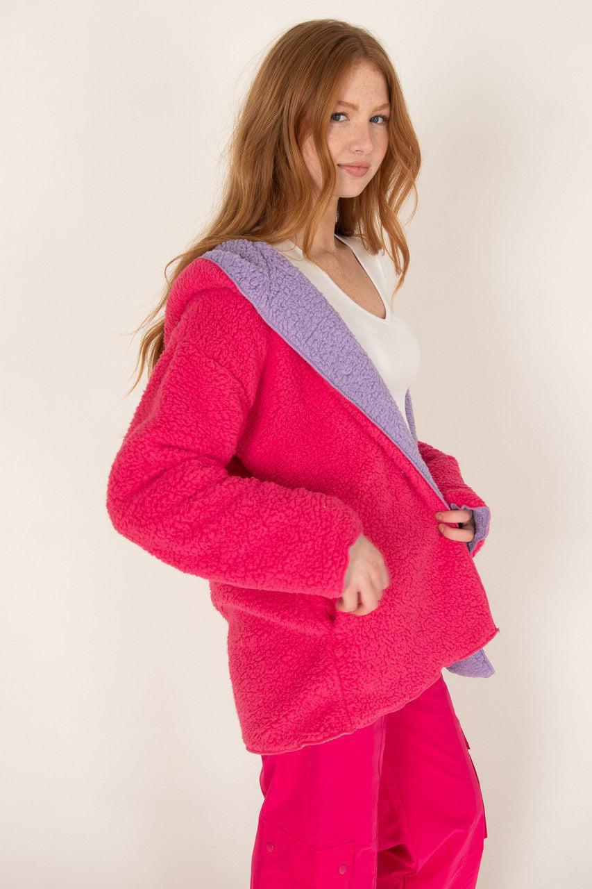 Two Tone Teddy Jacket Product Image