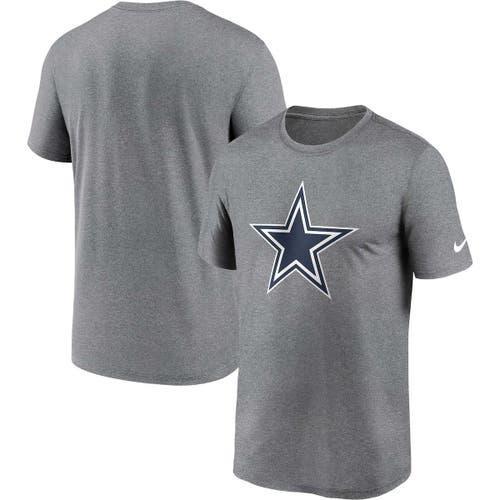 Mens Nike Heather Charcoal Dallas Cowboys Legend Logo Performance T-Shirt Product Image