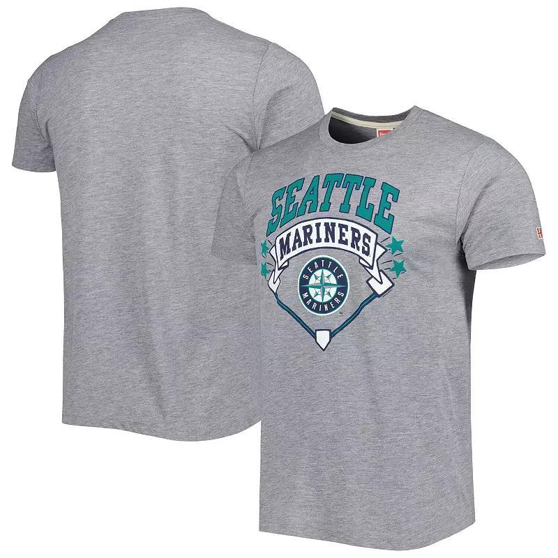 Mens Homage Gray Seattle Mariners Diamond Tri-Blend T-Shirt Product Image