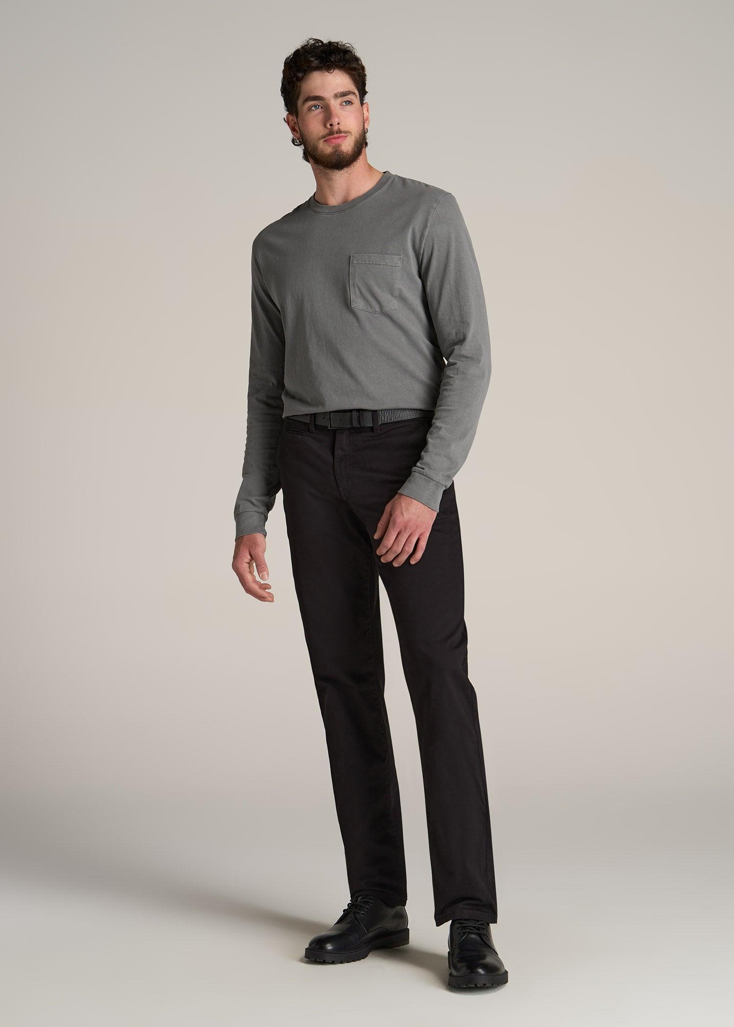 J1 STRAIGHT Leg Chinos in Pebble Grey - Pants for Tall Men Product Image