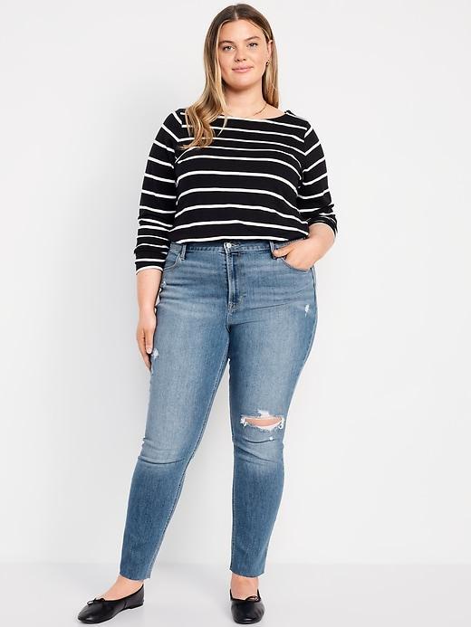 High-Waisted Wow Straight Ankle Jeans Product Image